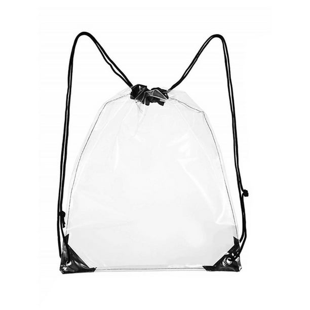 Clear Gym Drawstring Bags for Stadium Travel Waterproof Transparent Backpack